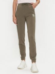 Guess Spodnie dresowe Elea V4YB02 KCDN0 Brązowy Regular Fit. Brązowe spodnie dresowe Guess, z aplikacjami, z dresówki. Za 269.99 zł.