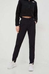 The North Face spodnie damskie kolor czarny dopasowane medium waist. Czarne spodnie materiałowe The North Face, bez wzorów, z materiału. Za 399.99 zł.