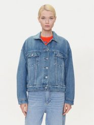 HUGO Kurtka jeansowa Lou 50541559 Niebieski Regular Fit. Niebieskie kurtki Hugo, xs, bez wzorów, z bawełny, bez kaptura. Za 549.99 zł.