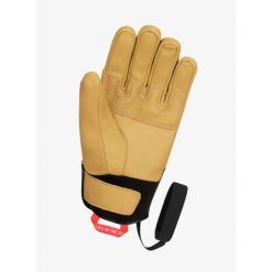 Rękawiczki damskie Salewa Ortles AM Leather Gloves. Brązowe rękawiczki Salewa, bez wzorów, sportowe. Za 335.58 zł.