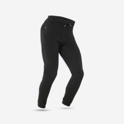 Legginsy turystyczne damskie MH100. Czarne legginsy QUECHUA, bez wzorów, z dzianiny, wakacyjne. Za 59.99 zł.
