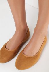Brązowe Balerinki Nixethis. Brązowe baleriny Born2be, z aplikacjami, z materiału, eleganckie, z okrągłym noskiem, bez obcasa, na płaskiej podeszwie, bez zapięcia. W wyprzedaży za 37.49 zł.