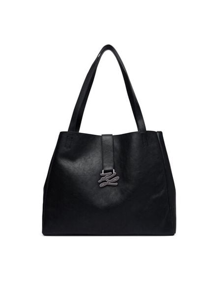 KARL LAGERFELD Torebka B2W30258 Czarny. Czarne shopper bag KARL LAGERFELD, bez wzorów, ze skóry, bez dodatków. Za 1,169.99 zł.