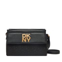 Torebka DKNY. Czarne listonoszki DKNY, bez wzorów, bez dodatków. Za 469.99 zł.