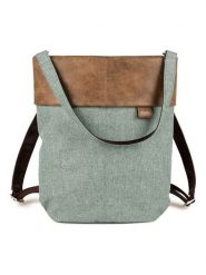 Zwei Torebka w kolorze jasnobrązowo-zielonym - 33 x 34 x 14 cm rozmiar: onesize. Brązowe walizki Zwei. Za 185.32 zł.