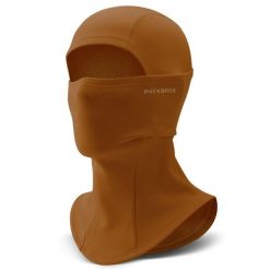 Czapka Sportowa Całkowita z Polaru Termicznego. Brązowe czapki zimowe ROCKBROS, bez wzorów, z materiału, sportowe. Za 61.64 zł.