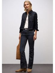 Street One Dżinsy - Bootcuf fit - w kolorze granatowym rozmiar: W29/L30. Niebieskie jeansy Street One, l, z aplikacjami, ze skóry, klasyczne, z podwyższonym stanem. Za 183.59 zł.