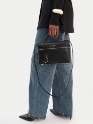 GINO ROSSI Torebka EO-LX10265 Czarny. Czarne torebki klasyczne Gino Rossi, bez wzorów, z materiału, bez dodatków. Za 229.99 zł.