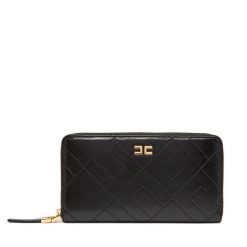 Duży Portfel Damski Elisabetta Franchi. Czarne portfele Elisabetta Franchi, bez wzorów. Za 819.99 zł.