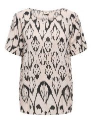 JDY Bluzka w kolorze beżowym rozmiar: S. Brązowe bluzki JDY, s, bez wzorów, z włókna, bez kołnierzyka, bez ramiączek. Za 48.39 zł.