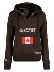 Canadian Peak Bluza "Gyrelle" w kolorze brązowym rozmiar: XL. Brązowe bluzy Canadian Peak, xl, z aplikacjami, z bawełny, z kapturem. Za 113.99 zł.
