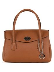 Mia Tomazzi Skórzana torebka w kolorze jasnobrązowym - 30 x 24 x 13 cm rozmiar: onesize. Brązowe torebki klasyczne Mia Tomazzi, bez wzorów, z materiału, bez dodatków. Za 347.99 zł.