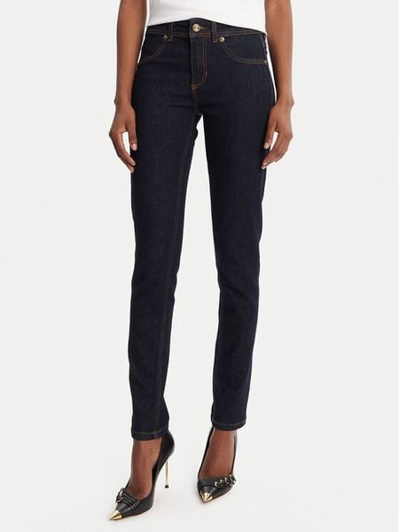 Versace Jeans Couture Jeansy 79HAB5J1 CDW02 Granatowy Tapered Fit. Niebieskie jeansy Versace Jeans Couture, bez wzorów, z bawełny. Za 649.99 zł.