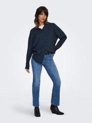ONLY Dżinsy - Flared fit - w kolorze niebieskim rozmiar: XL/L32. Niebieskie jeansy ONLY, l, z aplikacjami, ze skóry, klasyczne. Za 114.71 zł.