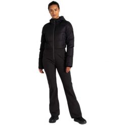 Kombinezon narciarski damski Dare2b Flurry Snowsuit. Czarne kombinezony Dare 2b, na zimę, bez wzorów, z poliesteru, sportowe, bez kołnierzyka, bez ramiączek. Za 656.70 zł.