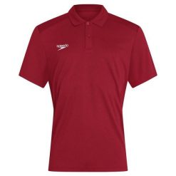 Koszulka T-Shirt damski Speedo Club Dry Polo. Czerwone t-shirty sportowe Speedo, xl, bez wzorów, bez ramiączek. Za 92.24 zł.