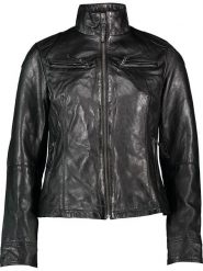 7eleven Skórzana kurtka "Sevia" w kolorze czarnym rozmiar: 46. Czarne kurtki 7eleven, bez wzorów, z materiału, bez kaptura. Za 353.27 zł.