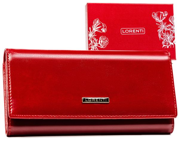 Portfel skórzany Lorenti 72401-GBL czerwony. Czerwone portfele LORENTI, bez wzorów, ze skóry. Za 109.00 zł.