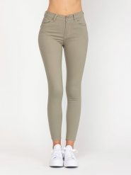 Tantra Dżinsy - Skinny fit - w kolorze khaki rozmiar: XS. Brązowe jeansy Tantra, xs, z aplikacjami, ze skóry, klasyczne. Za 127.35 zł.