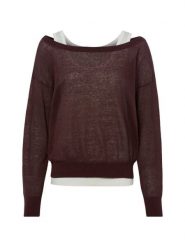 BOSS sweter z dzianiny z dodatkiem lnu - Fulipanox Kobiety len brązowy, L. Brązowe swetry Boss, l, bez wzorów, z bawełny, bez ramiączek. Za 649.95 zł.