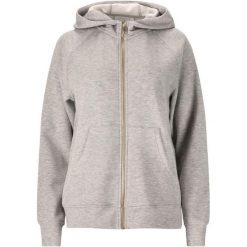 Damska bluza z kapturem full zip Athlecia Jacey. Szare bluzy Athlecia, bez wzorów, bez ramiączek, z kapturem. Za 292.50 zł.