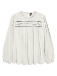 Vero Moda Bluzka w kolorze białym rozmiar: L. Białe bluzki Vero Moda, l, bez wzorów, z wiskozy, klasyczne, bez kołnierzyka, bez ramiączek. Za 88.02 zł.