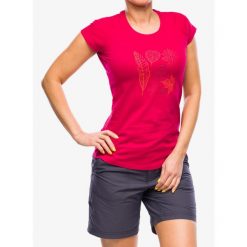 Koszulka bawełniana damska Mountain Equipment Leaf Tee. Czerwone t-shirty sportowe MOUNTAIN EQUIPMENT, bez wzorów, z bawełny, bez ramiączek. Za 109.99 zł.