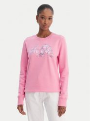 Versace Jeans Couture Bluza 80HAIE02 CF00E Różowy Regular Fit. Czerwone bluzy Versace Jeans Couture, l, bez wzorów, z bawełny, bez ramiączek, bez kaptura. Za 1,069.00 zł.