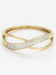 DIAMANTA Złoty pierścionek z diamentami rozmiar: 50. Żółte pierścionki DIAMANTA, z diamentem, złote. Za 744.98 zł.