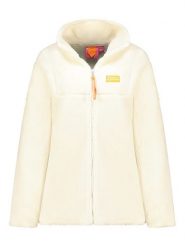 Geographical Norway Kurtka polarowa "Udolce" w kolorze kremowym rozmiar: M. Brązowe kurtki Geographical Norway, m, bez wzorów, z polaru, bez kaptura. Za 154.07 zł.