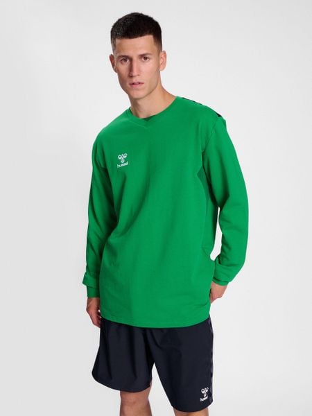 Bluza Hummel Authentic. Niebieskie bluzy Hummel, xl, bez wzorów, z bawełny, klasyczne, bez ramiączek, bez kaptura. Za 212.55 zł.
