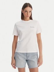 Calvin Klein T-Shirt Calvin Klein-Lv047E809G Yaa LV047E809G Biały Classic Fit. Białe t-shirty Calvin Klein, xs, bez wzorów, z bawełny, bez kołnierzyka, bez ramiączek. Za 209.99 zł.