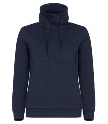 Clique Hobart Women blu granatowy bluza z wysokim kołnierzem – Dark Navy. Niebieskie bluzy bez kaptura CLIQUE, m, bez wzorów, z elastanu, bez kaptura. Za 188.92 zł.