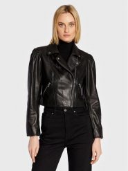 Ba&sh Kurtka skórzana Perfecto Neli 1H22NELI Czarny Regular Fit. Czarne kurtki Ba&sh, s, bez wzorów, ze skóry, bez kaptura. Za 1,339.00 zł.