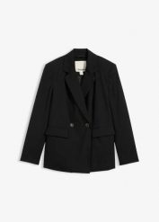 Żakiet z mieszanki wiskozy. Brązowe marynarki i żakiety bonprix, bez wzorów, z wiskozy, eleganckie, bez ramiączek. Za 219.99 zł.