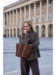 Maison héritage PARIS Skórzany shopper bag "Aurora" w kolorze jasnobrązowym - 24 x 27 x 14 cm rozmiar: onesize. Brązowe shopper bag maison héritage PARIS, bez wzorów, z materiału, na ramię, bez dodatków. Za 304.99 zł.