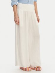 Seafolly Spodnie materiałowe Beach Edit 55699-PA Biały Relaxed Fit. Białe spodnie materiałowe Seafolly, bez wzorów, z materiału. Za 469.99 zł.