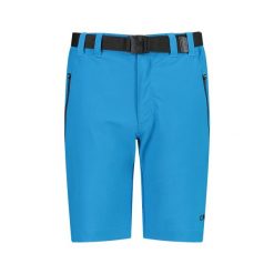 Krótkie spodenki dla dzieci do wędrówek CMP. Niebieskie szorty CMP, bez wzorów, sportowe. W wyprzedaży za 137.40 zł.