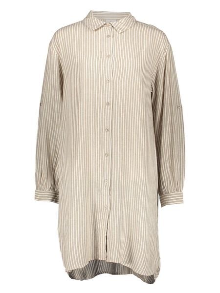 Kaffe Sukienka "Milia" w kolorze zielono-białym rozmiar: 46. Brązowe sukienki Kaffe, na imprezę, s, bez wzorów, z wiskozy, klasyczne, bez kołnierzyka, bez ramiączek, midi. Za 144.95 zł.