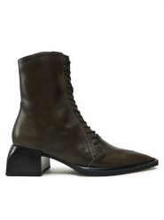 Vagabond Shoemakers Botki Vivian 5853-118-15 Khaki. Brązowe botki Vagabond Shoemakers, bez wzorów, ze skóry, bez obcasa, na słupku, bez zapięcia. Za 499.99 zł.