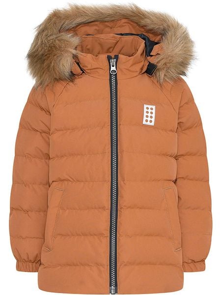 LEGO Płaszcz pikowany ''Lwjenni 700'' w kolorze jasnobrązowym rozmiar: 98. Brązowe płaszcze Lego, s, bez wzorów, bez kaptura. Za 196.70 zł.