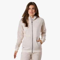Bluza treningowa damska Swedemount Training Logo Zip Hood II szybkoschnąca. Brązowe bluzy SWEDEMOUNT, bez wzorów, sportowe, bez ramiączek, bez kaptura. Za 224.99 zł.