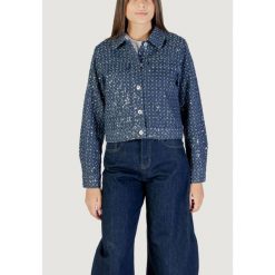 Kurtka Kobieta ONLY Onlevita Shimmer Boucle Jacket Otw. Niebieskie kurtki ONLY, bez wzorów, z bawełny, bez kaptura. W wyprzedaży za 344.20 zł.