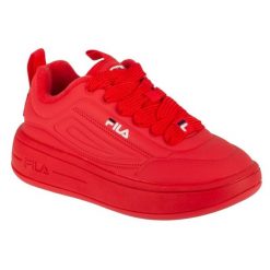 Buty Fila Superbubble FFW0536-30005 czerwone. Czerwone buty treningowe bez wzorów, z gumy, bez zapięcia. Za 372.22 zł.