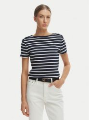 Tommy Hilfiger T-Shirt WW0WW49250 Granatowy Slim Fit. Niebieskie t-shirty Tommy Hilfiger, xs, bez wzorów, z bawełny, bez kołnierzyka, bez ramiączek. Za 289.99 zł.