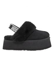 UGG Skórzane kapcie "Funkette" w kolorze czarnym rozmiar: 38. Czarne kapcie UGG, bez wzorów, z wełny. Za 506.32 zł.