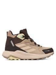 Adidas Trekkingi Terrex Anylander Leather Mid Climaproof Hiking Shoes KJ6790 Brązowy. Brązowe buty trekkingowe adidas, ze skóry, bez zapięcia. Za 479.99 zł.