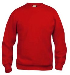 Clique Basic Roundneck Junior bluza junior czerwona – red. Czerwone bluzy CLIQUE, bez wzorów, z bawełny, bez kaptura. Za 141.17 zł.