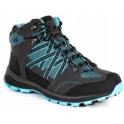 Damskie buty trekkingowe Samaris Mid RWF539. Niebieskie buty trekkingowe Regatta, z gumy, bez zapięcia. Za 335.00 zł.
