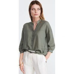 Bawełniana koszula oversize - Khaki. Koszule marki Reserved. Za 99.99 zł.